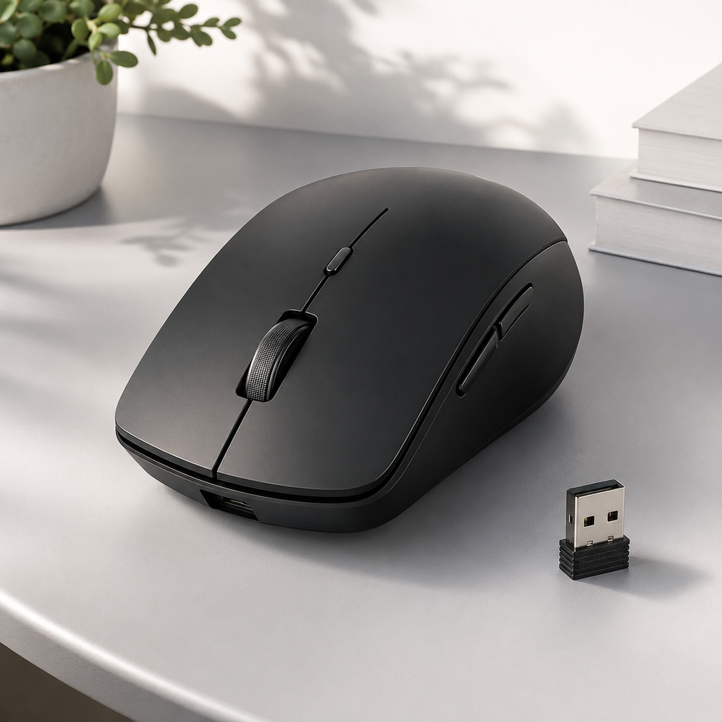 Souris Sans Fil Ergonomique avec Récepteur USB – Design Élégant et Précis
