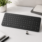 Clavier Sans Fil AZERTY avec Récepteur USB – Clavier Ergonomique pour Bureau et Maison