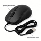 Souris Filaire Ergonomique USB – Design Confortable pour Ordinateur et Bureau