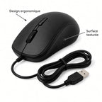 Souris Filaire Ergonomique USB – Design Confortable pour Ordinateur et Bureau