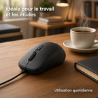 Souris Filaire Ergonomique USB – Design Confortable pour Ordinateur et Bureau
