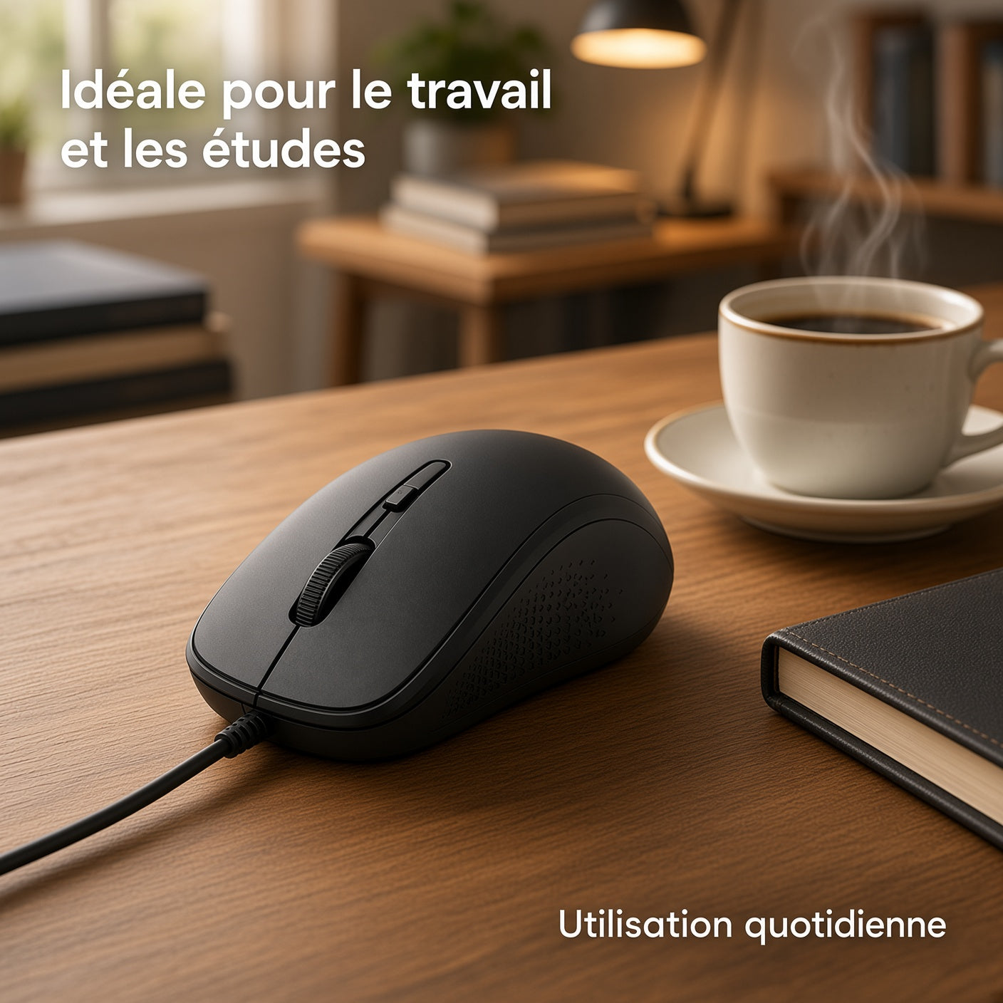 Souris Filaire Ergonomique USB – Design Confortable pour Ordinateur et Bureau