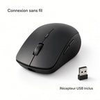 Souris Sans Fil Ergonomique avec Récepteur USB – Design Élégant et Précis