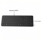 Clavier Sans Fil AZERTY avec Récepteur USB – Clavier Ergonomique pour Bureau et Maison