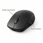 Souris Sans Fil Ergonomique avec Récepteur USB – Design Élégant et Précis