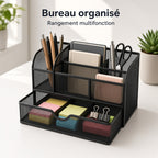 Organisateur de Bureau en Métal – Rangement Multifonction avec Tiroir pour Accessoires de Bureau