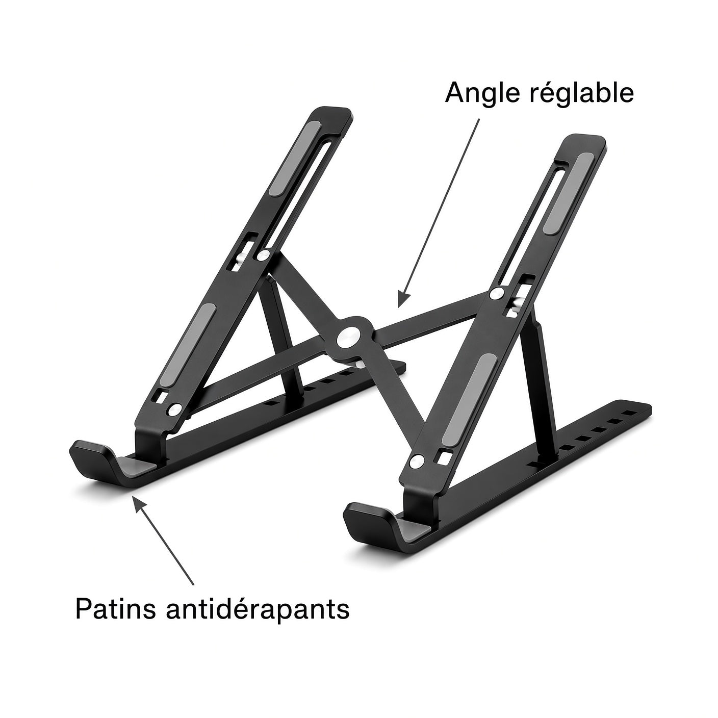 Support Pliable pour Ordinateur Portable et Tablette – Réglable et Compact